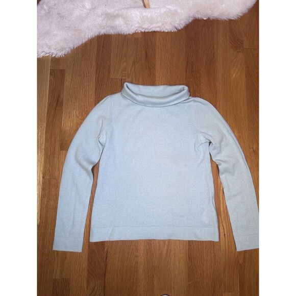 Hobbs Of London Wool Cashmere light blue Funnel Neck Sweater Size S Audrey - Picture 5 of 9